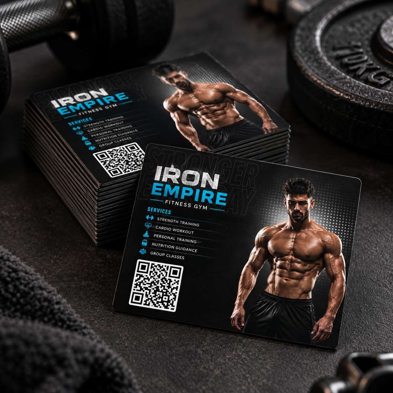 Fitness Trainer QR Business Card